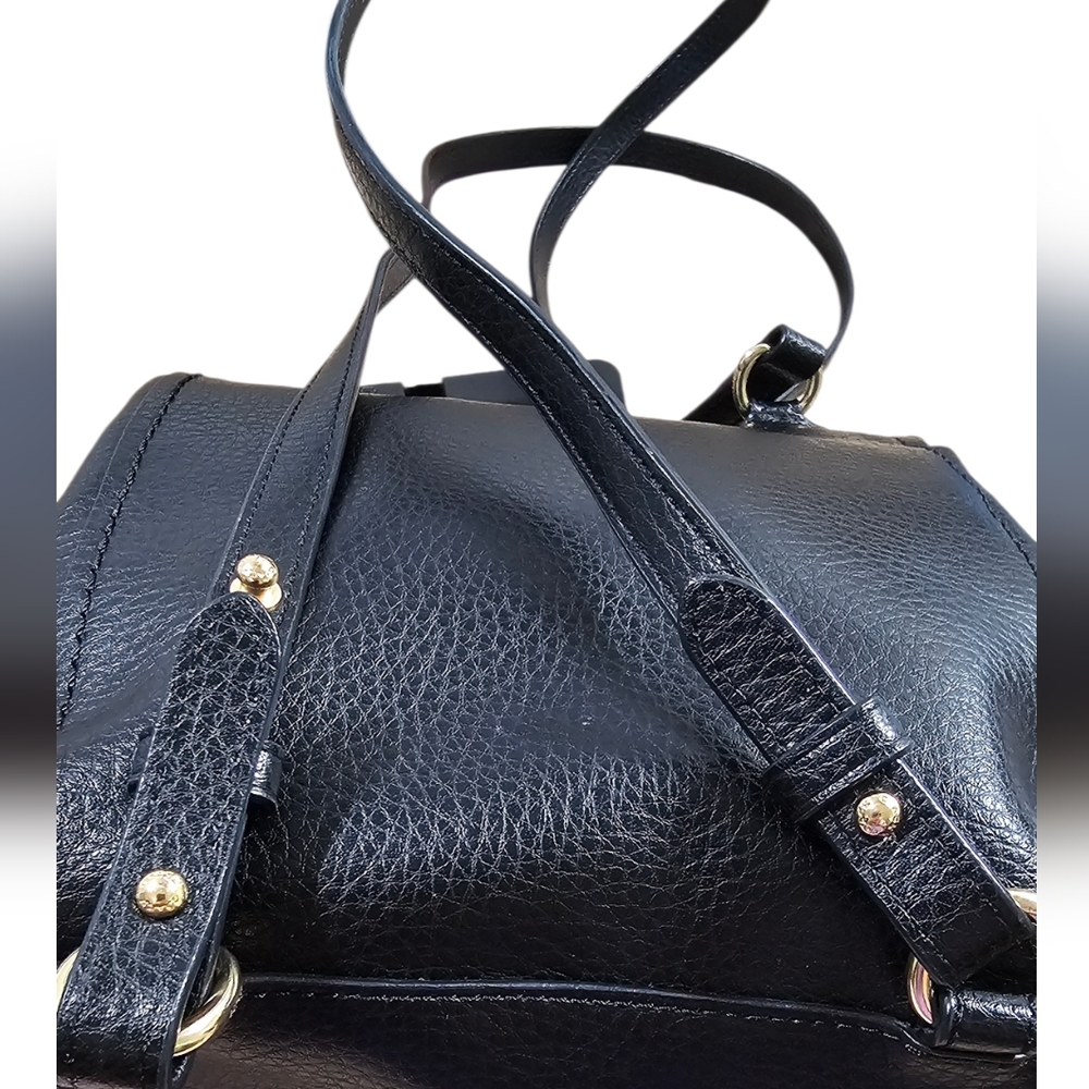 🖤 Authentic Coach Mini Rucksack – Black Pebbled Leather | Gold Hardware | 2017 - Picture 9 of 10